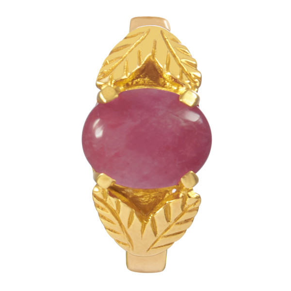 Women's ring in pink tourmaline and gold