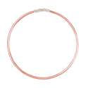 Pulsera para mujer de cristal de roca y oro rosa.